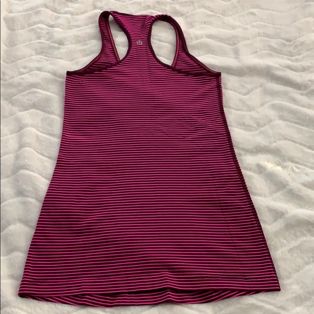 Lululemon Cool Racerback Striped Pink 2 - Picture 8 of 8